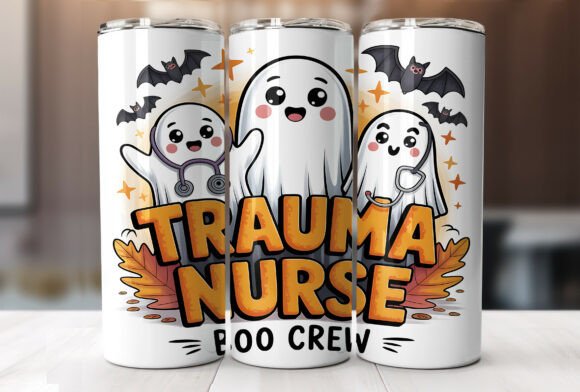 20oz Trauma Nurse Halloween Tumbler Wrap