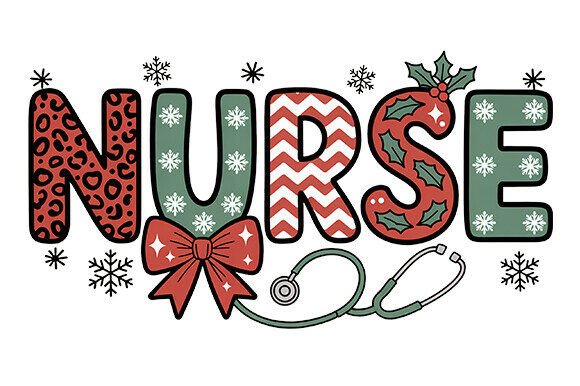 Christmas Nurse PNG, Nurse Sublimation