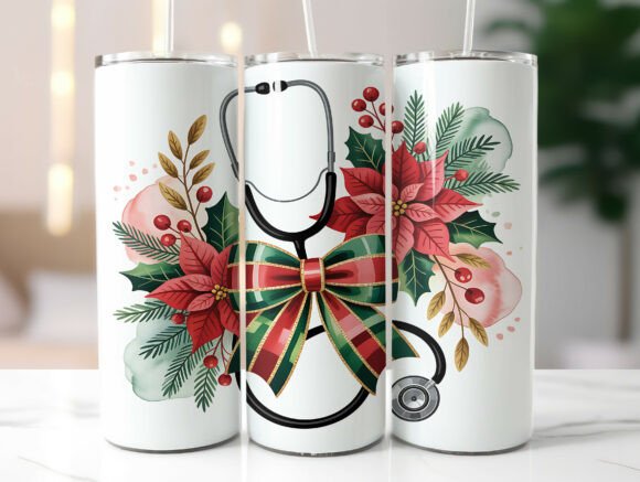 Christmas Nurse Stethoscope 20oz Tumbler