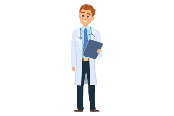 Doctor Hold Medical Document. Hospital W