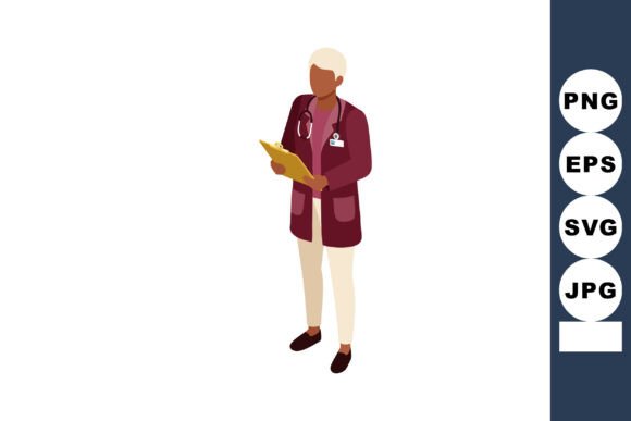 Female Doctor Standing Holding Medical C