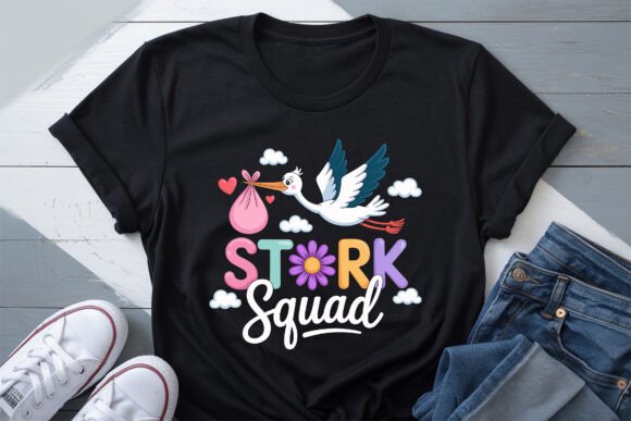 Funny Stork Labor and Delivery Nurse PNG