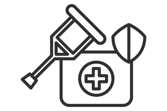 Medical Insurance Line Icon. Health Prot
