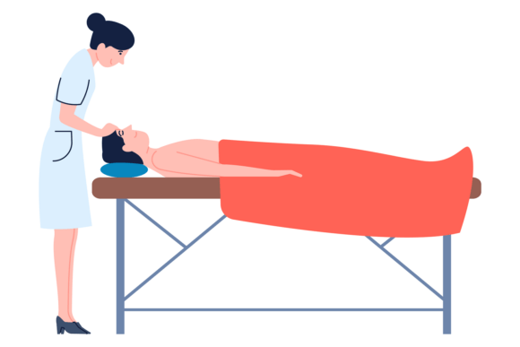 Medical Massage Procedure. Hospital Heal