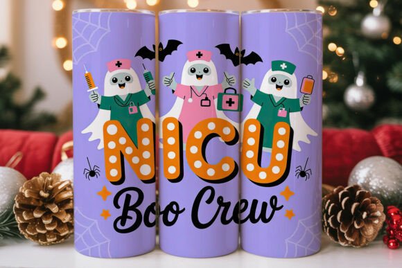 NICU Nurse Boo Crew 20oz Tumbler Wrap