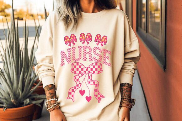 Nurse Easter Bunny Letters Doodle