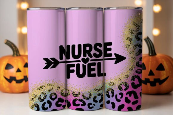 Nurse Fuel Leopard 20oz Tumbler Wrap