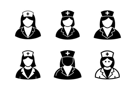 Nurse Icon Flat Fill Icon Set Collect