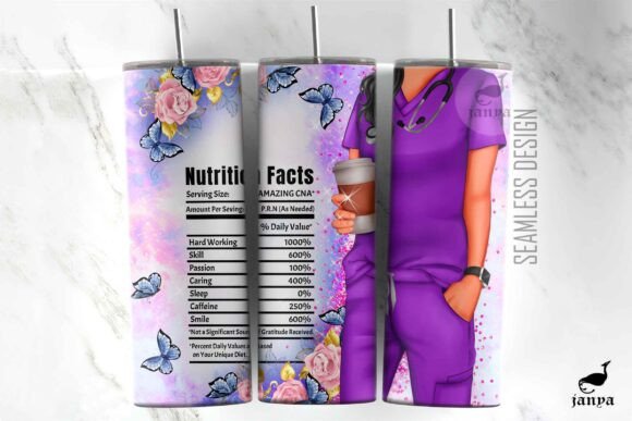 Nurse Nutrition Fact Custom Tumbler Wrap