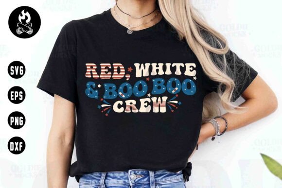Red White Boo Boo Crew SVG, 4th of July