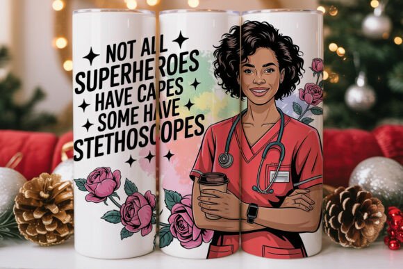 Superhero Nurse 20oz Tumbler Wrap